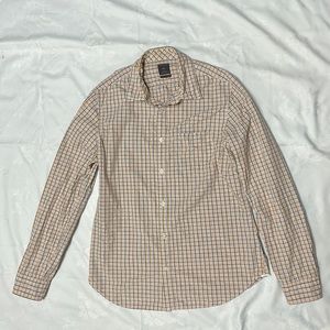 Preowned Gap men’s long sleeve shirt SZ M check-green-blue-orange-white